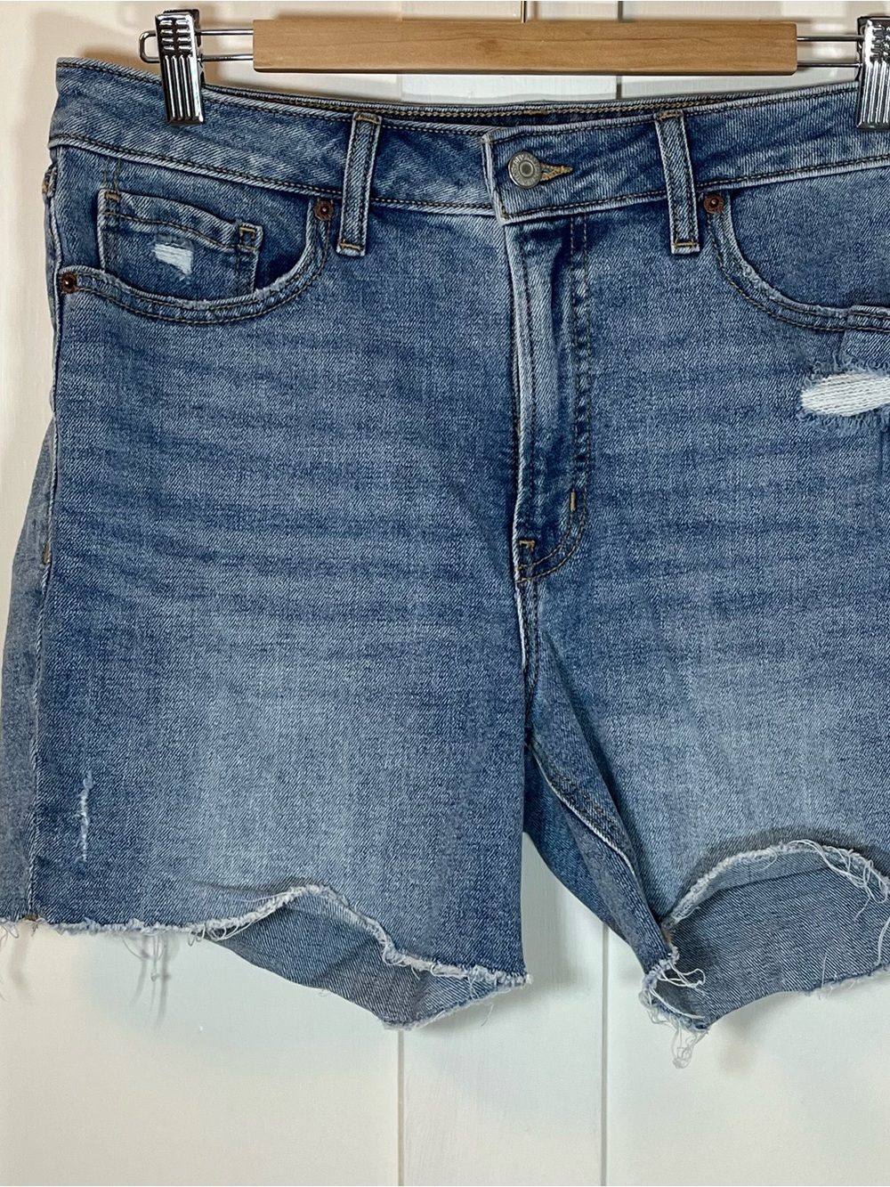 Old Navy Distressed Blue Denim Cutoff Shorts